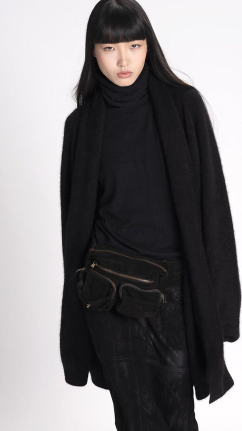 Frenckenberger Cashmere Oversized Cardigan Black