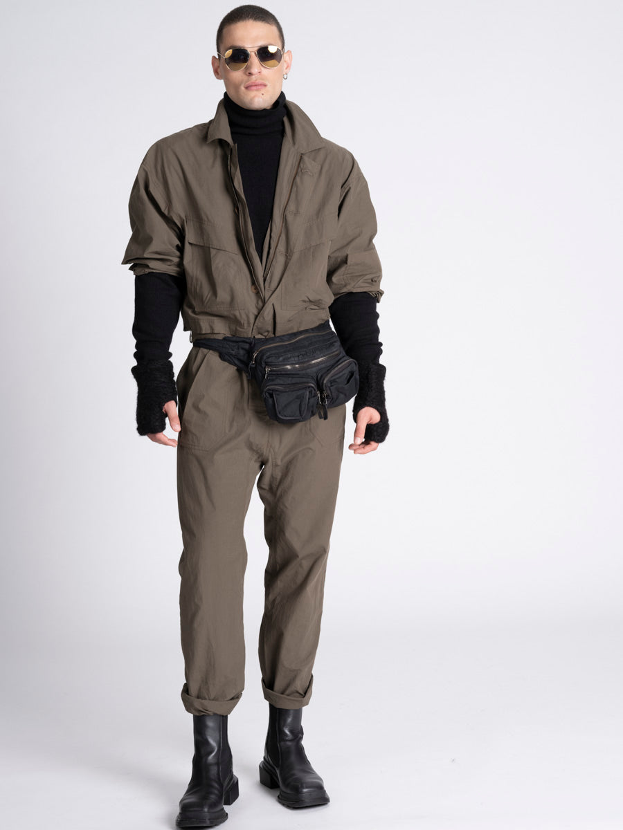 Men's Poplin Tie Jumpsuit Incense