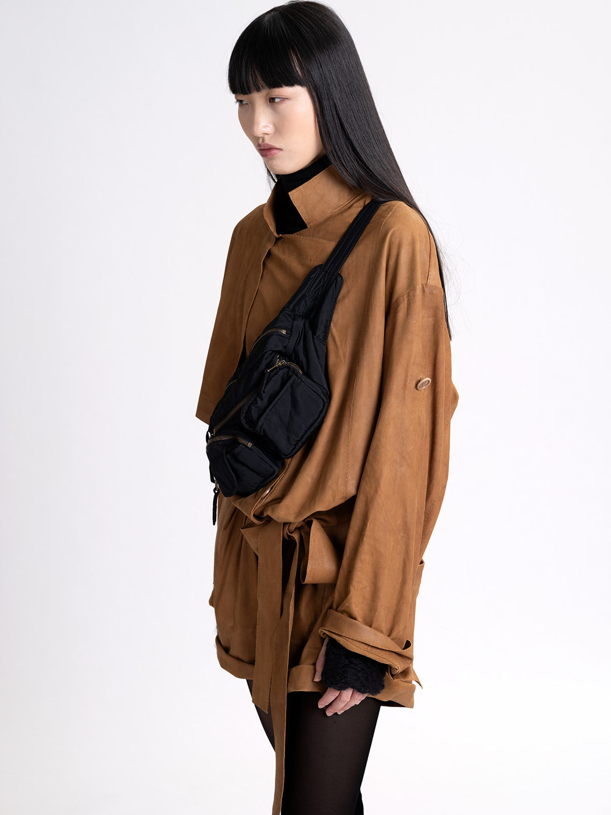 Short Suede Jumpsuit Playsuit ronze brown