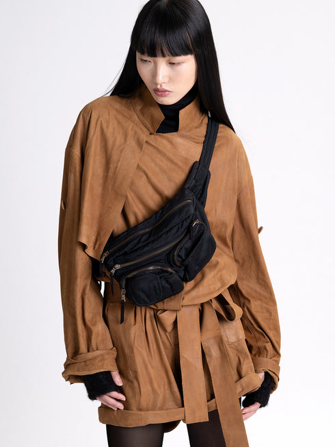 Short Suede Jumpsuit Playsuit ronze brown