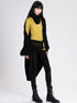 Yellow Cashmere Silkl V-Neck Sweater