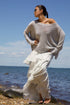 Linen Knit Boat Neck Boxy Sweater Teroni