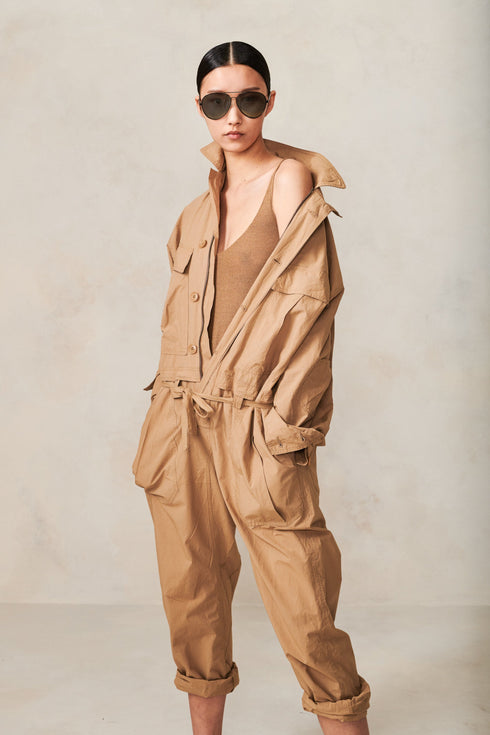 Poplin Tie Jumpsuit Urban Zen