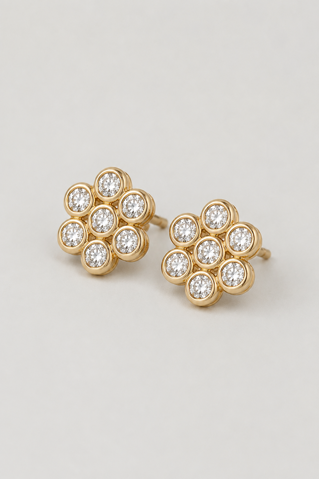 Heike Grebenstein Diamond Flower Studs Heike Grebenstein