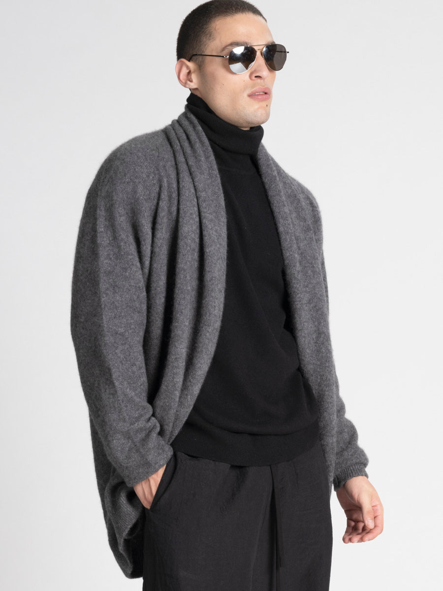 Frenckenberger Cashmere Oversized Cardigan Thunder Grey