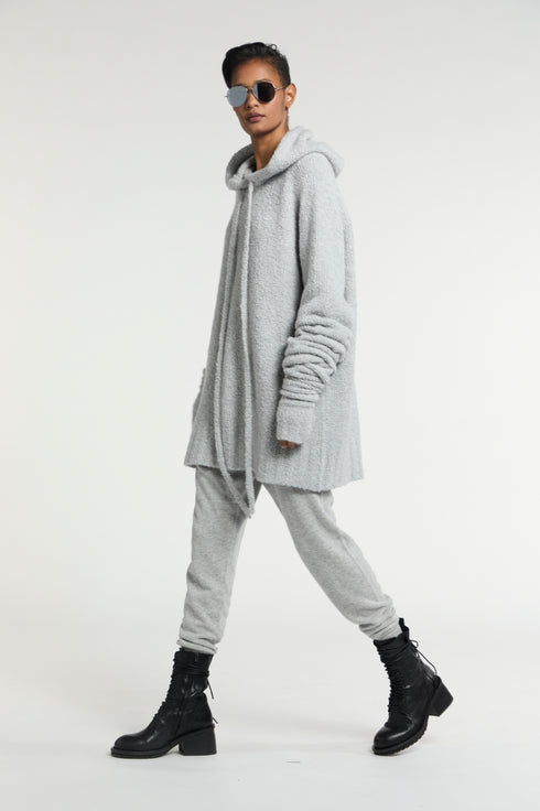 Bonnie Young Cashmere Boucle Hoodie grey