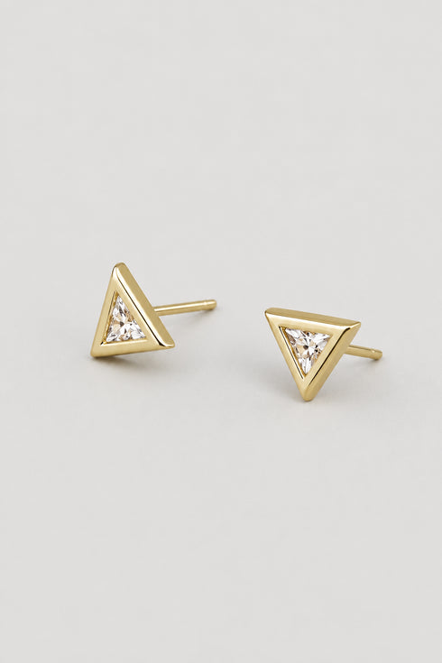 Heike Grebenstein Triangular Diamond Studs Heike Grebenstein