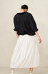 Poplin Full Midi Skirt Ivory XS S M L