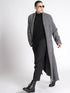 Grey Wool Long Cardigan