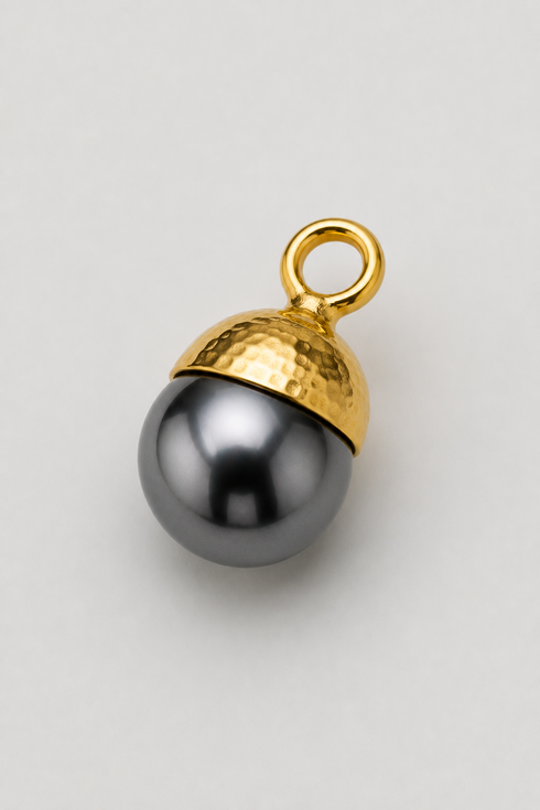 Heike Grebenstein 15mm Grey Pearl Pendant Heike Grebenstein