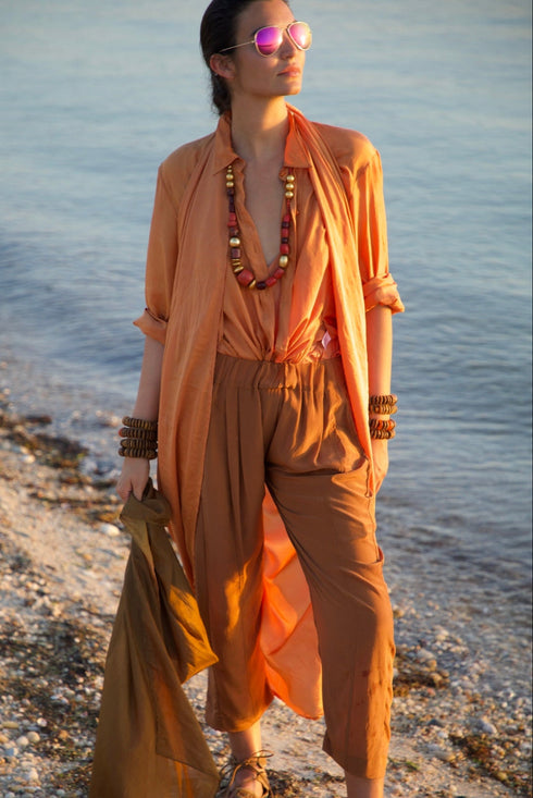 Crepe de Chine Silk Pull On Pant Vacances