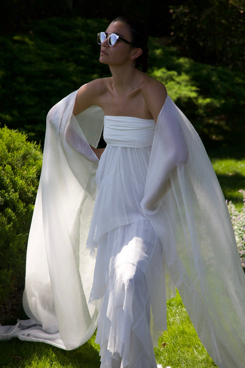 Cotton Gauze Cascade Ruffle Skirt Vacances