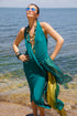 Jersey V Neck Draped Dress Urban Zen