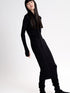 Jersey Zip Front Dress Black