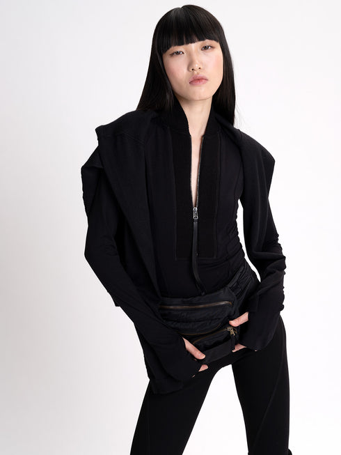 Bodysculpt Jersey Zip Front Bodysuit bodysuit