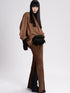 Suede Straight Skirt russet brown