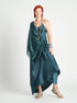 Silk Double Layer Slip Dress Wedgewood Blue PS ML