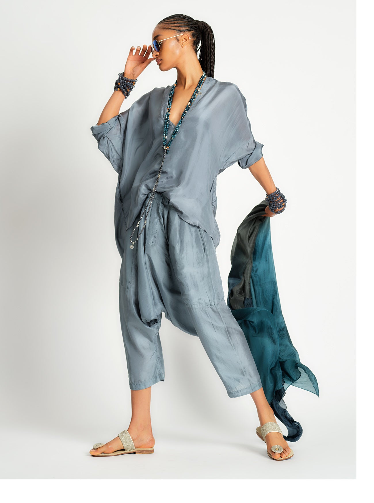 Vintage Denim Silk O/S