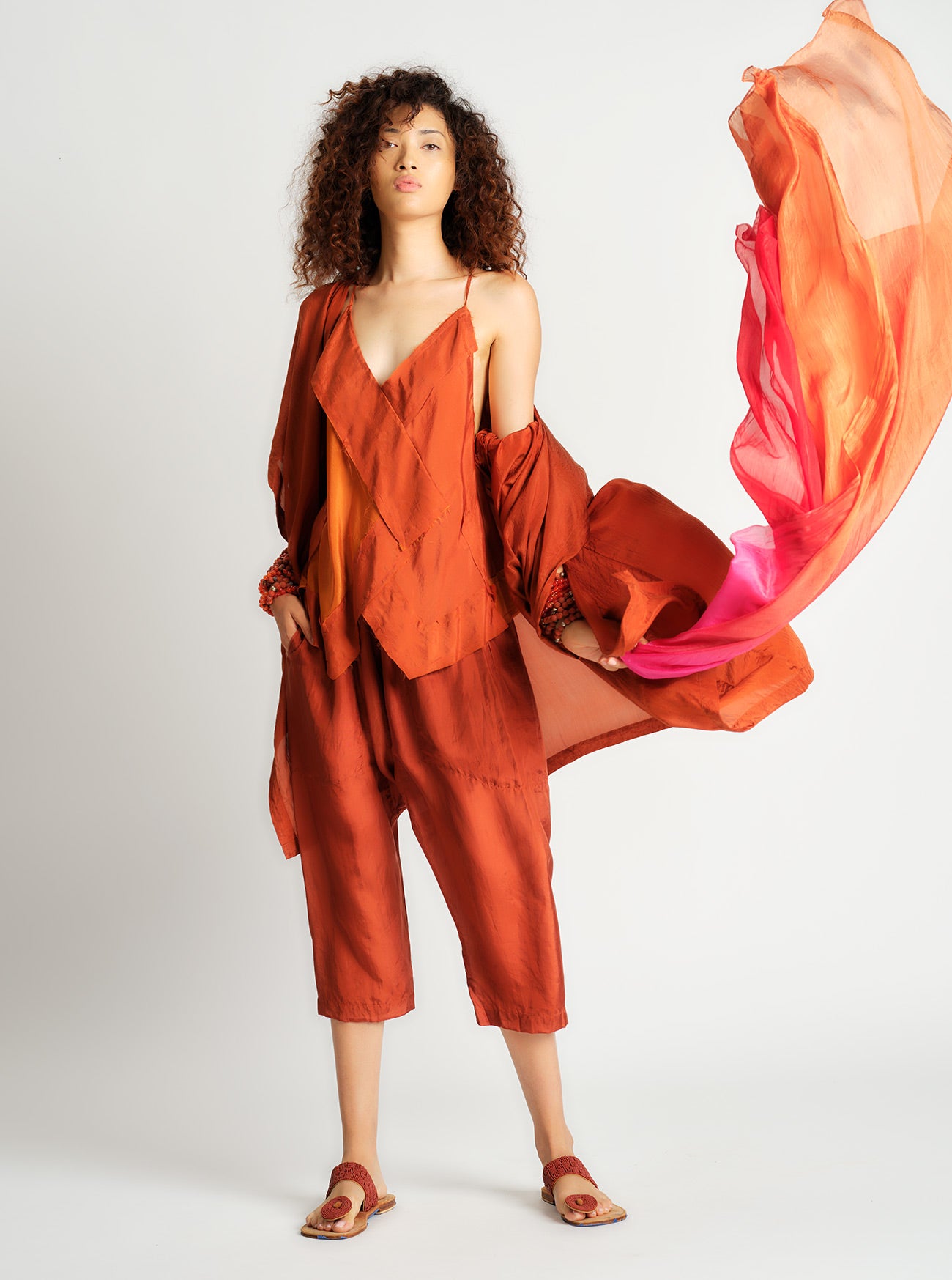 Solid Light Weight Silk Scarf Sienna P/S M/L