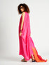 Silk Drawstring Kaftan Rose O/S