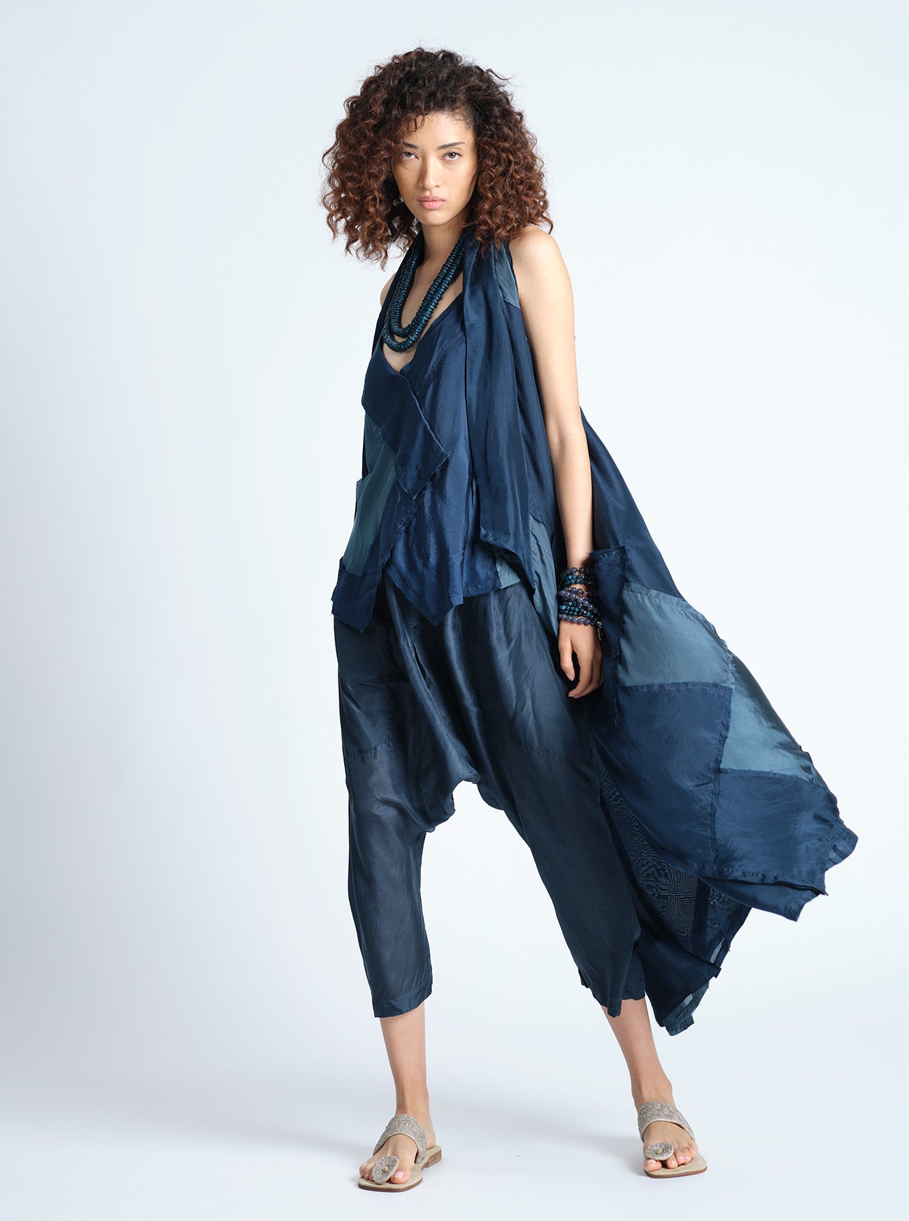 Solid Light Weight Silk Scarf Mossy Stone P/S M/L