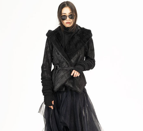 Shearling Hood Jacket back