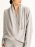 Grey Cashmere Cross Over Sweater