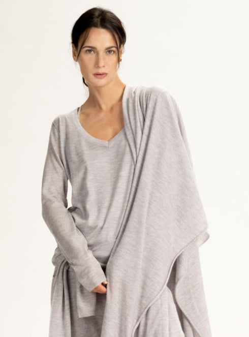 Grey Cashmere V-Neck SWeater