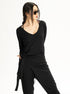 Black Cashmere V-Neck SWeater