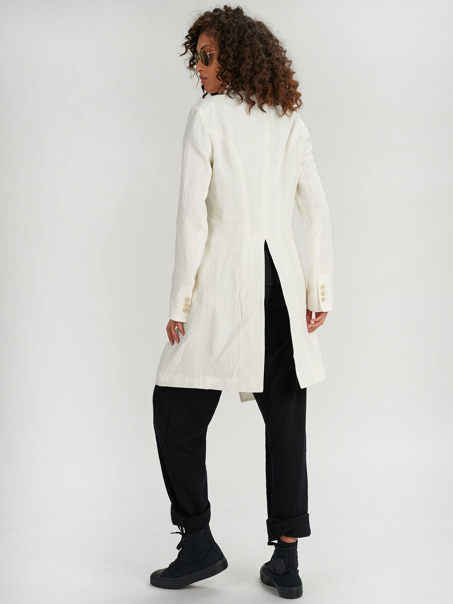 Forme d'Expression Linen DB Cutaway Coat – Urban Zen
