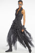 Atelier Urban Stretch Draped Ruffle Top