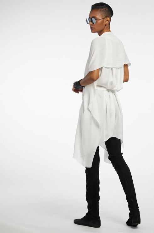 Scarf Chemise Top ivory white