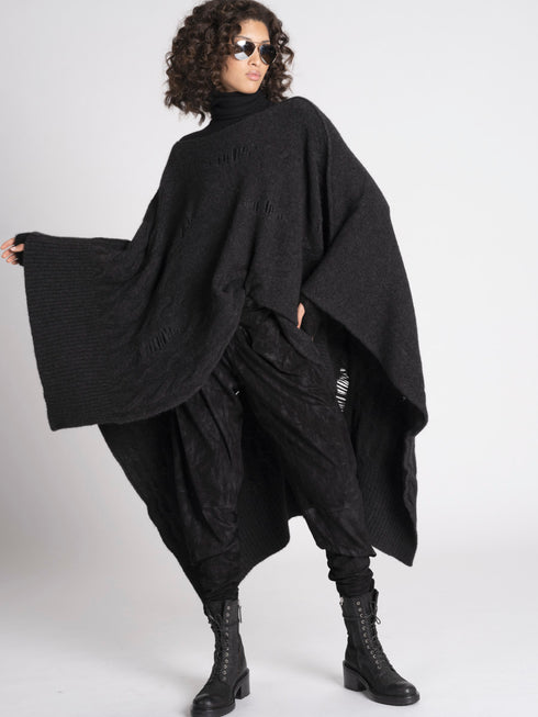 Grey Wool Cape