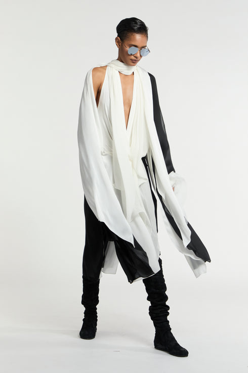 Silk Charmeuse Jacket Ivory white