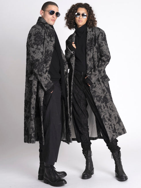 Forme D'Expression DB Long Coat Mono Gray Black