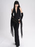 Signature Jersey V Neck Bodysuit with Chiffon Scarf Urban Zen