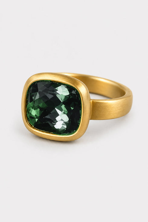 Heike Grebenstein Gray Green Tourmaline Ring Heike Grebenstein