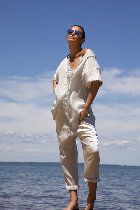 Cotton Silk Pull On Pant Vacances