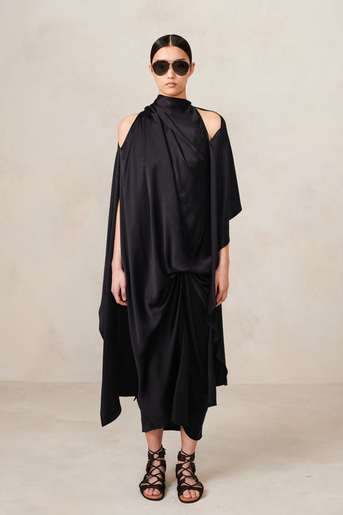 Silk Charmeuse Scarf Dress Urban Zen