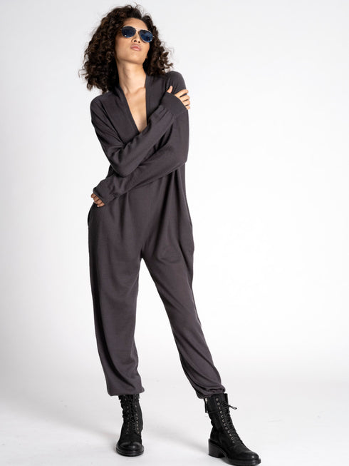 Grey Cashmere Jumpsuit