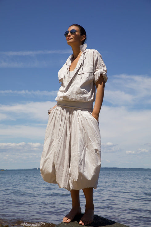 Cotton Voile Paneled Skirt Urban Zen