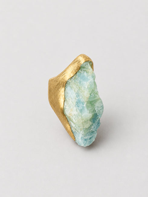 Ana Srdic Brushed Gold Vermeil Crystal Rings Ana Srdic