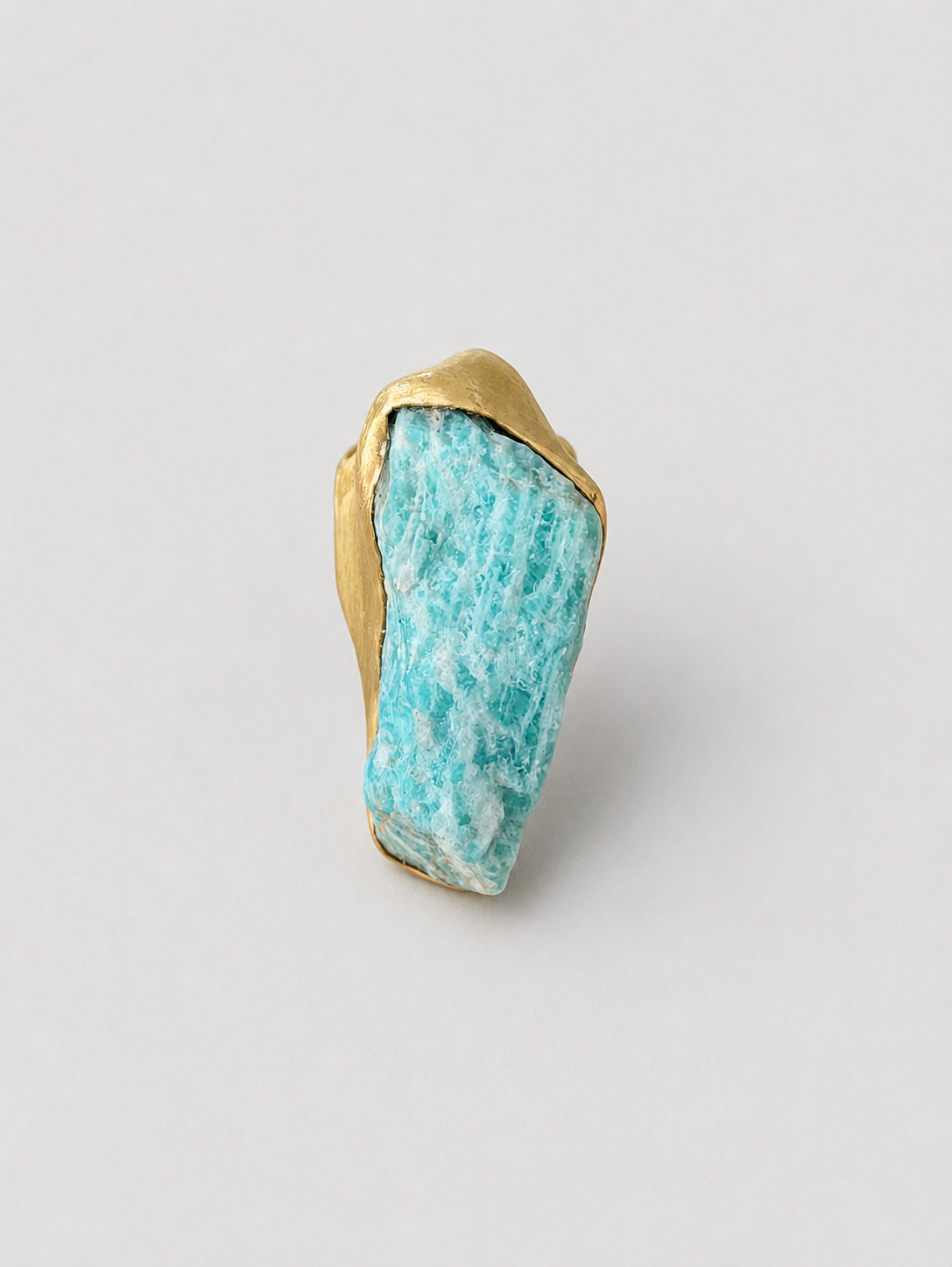 Ana Srdic Brushed Gold Vermeil Crystal Rings Ana Srdic