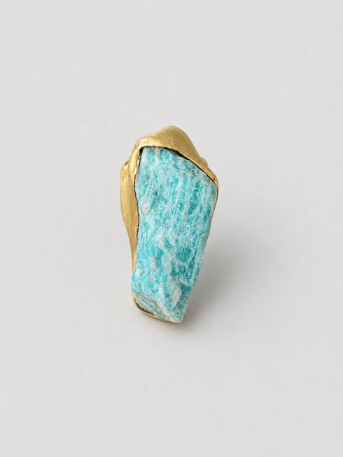 Ana Srdic Brushed Gold Vermeil Crystal Rings Ana Srdic