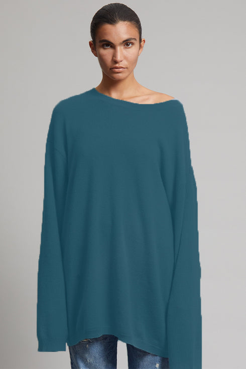 Bonnie Young Cashmere Crewneck Wedgewood P S M L