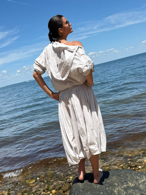 Cotton Voile Paneled Skirt Urban Zen