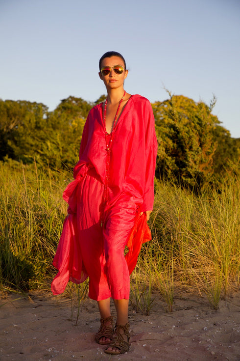 Silk Habotai Tyler Drop Crotch Pant Vacances