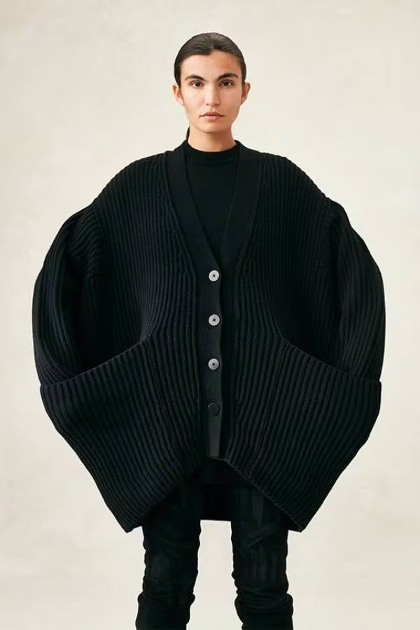 Lofty Cashmere Oversized Cardigan Urban Zen Black P/S S/M M/L