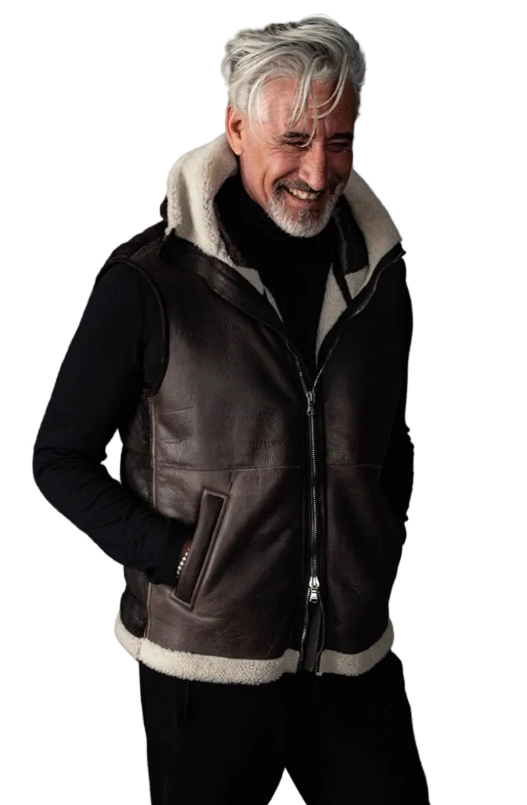 Mens_SHearling_Vest__Brown_IMG_3238 M L XL