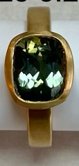 Heike Grebenstein Gray Green Tourmaline Ring Heike Grebenstein